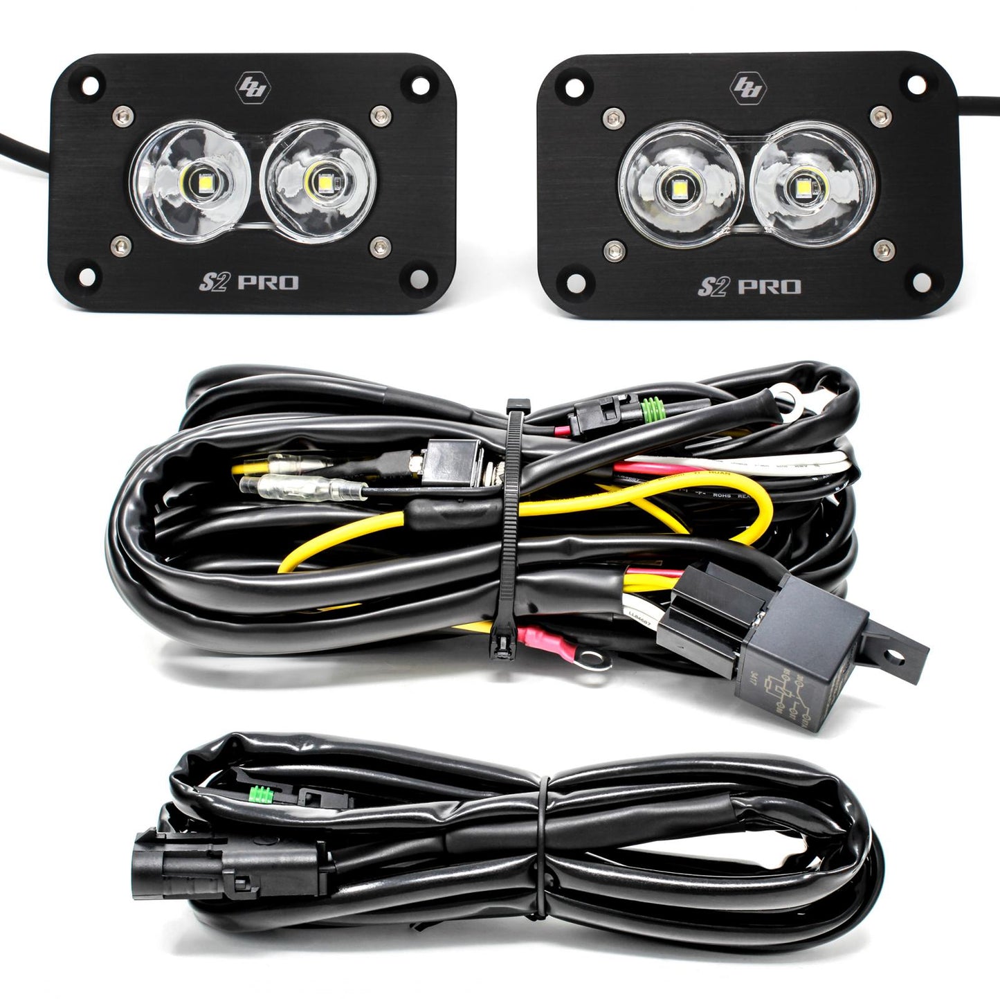 Flush Mount LED Light Pod Kit Pair S2 Pro Baja Designs