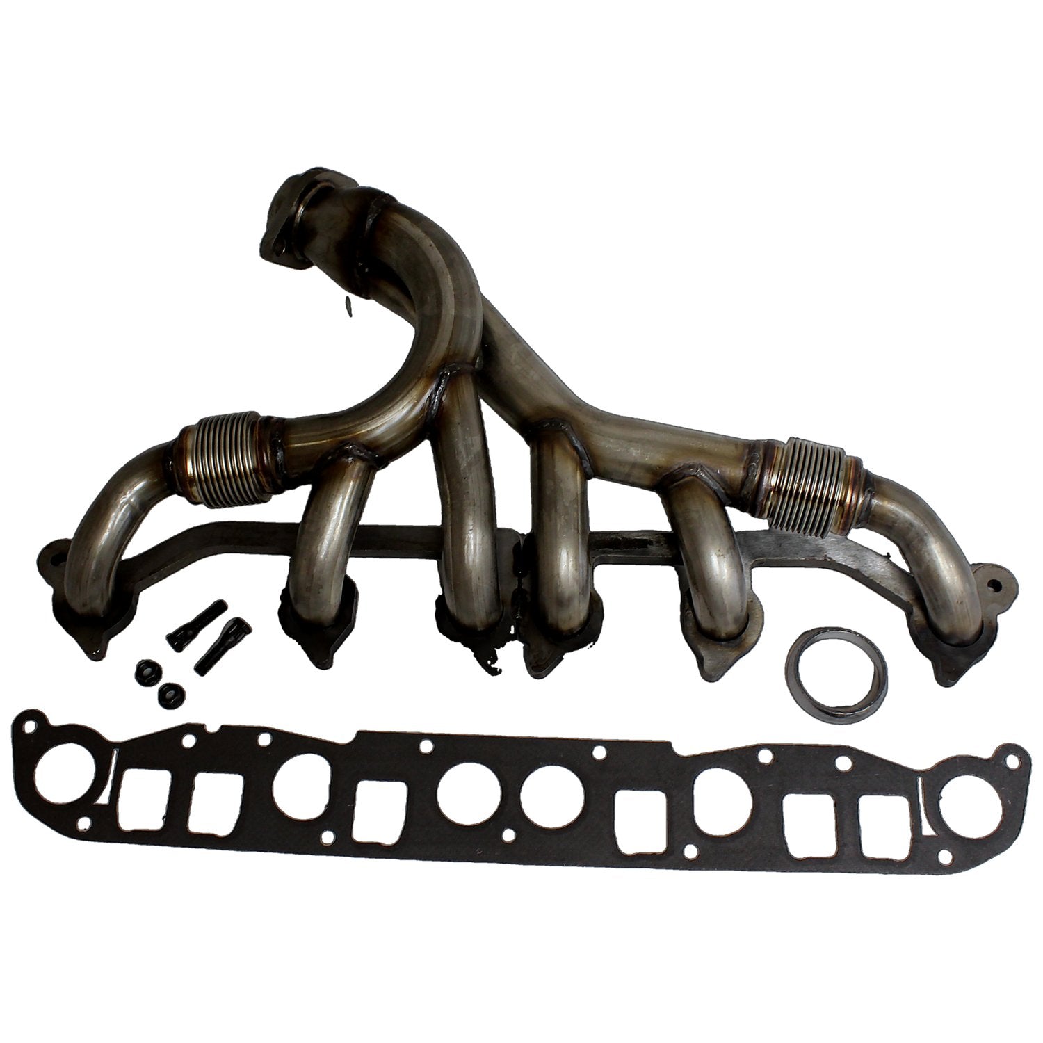 Exhaust Manifold Kit for 91-99 Jeep TJ, YJ, XJ, MJ, ZJ, Models w/ 4.0L Engine Crown Automotive-1