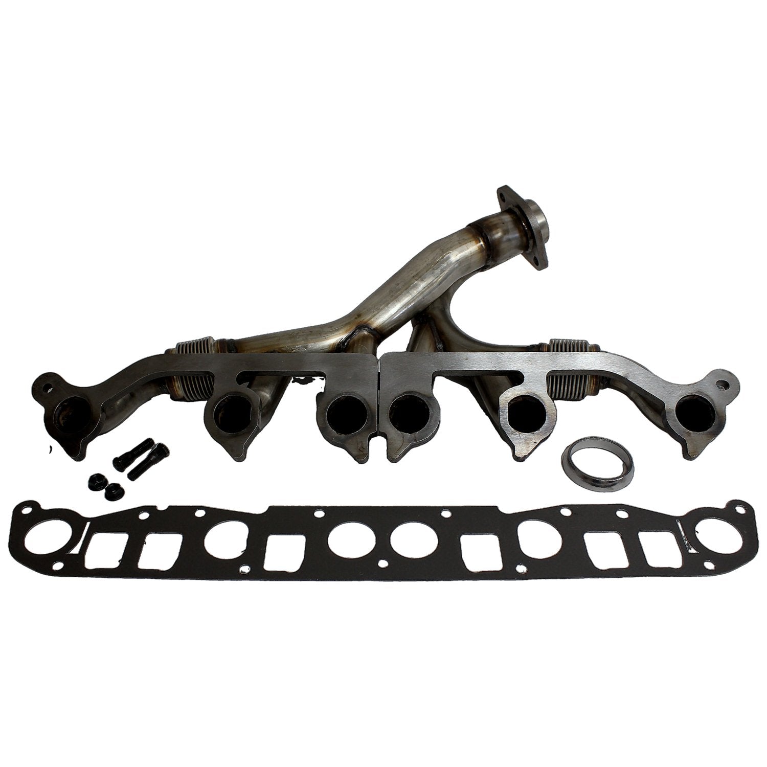 Exhaust Manifold Kit for 91-99 Jeep TJ, YJ, XJ, MJ, ZJ, Models w/ 4.0L Engine Crown Automotive-2