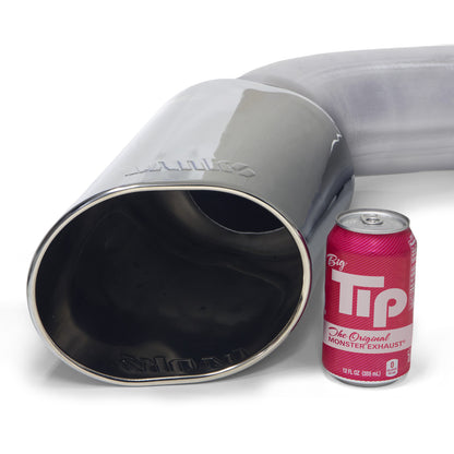 Monster Exhaust System 5-inch Single Exit Chrome Tip 2017- 2019 Chevy/GMC 2500/3500 Duramax 6.6L L5P Banks Power-4