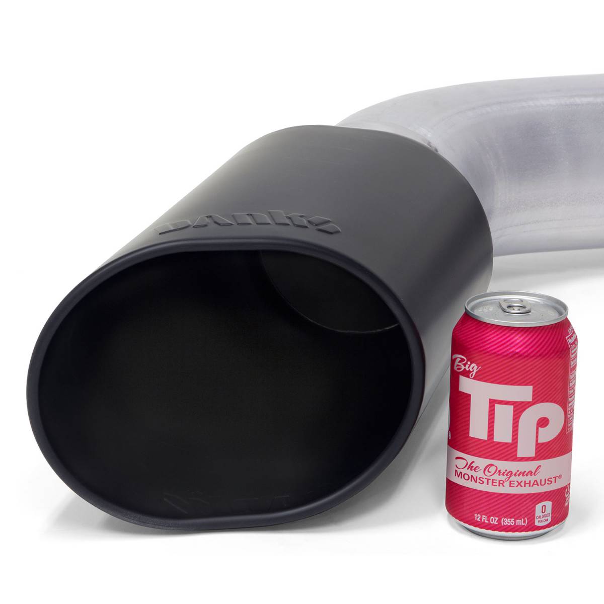 Monster Exhaust System Single Exit Black Tip for 20-22 Chevy/GMC 2500/3500 Banks Power-4