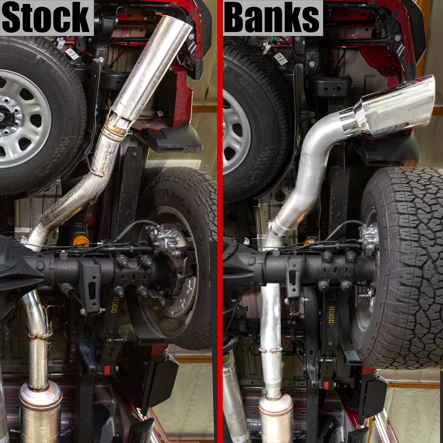 Monster Exhaust System 5-inch Single Exit Chrome Tip 20-22 Chevy/GMC 2500/3500 Duramax 6.6L L5P Banks Power-5
