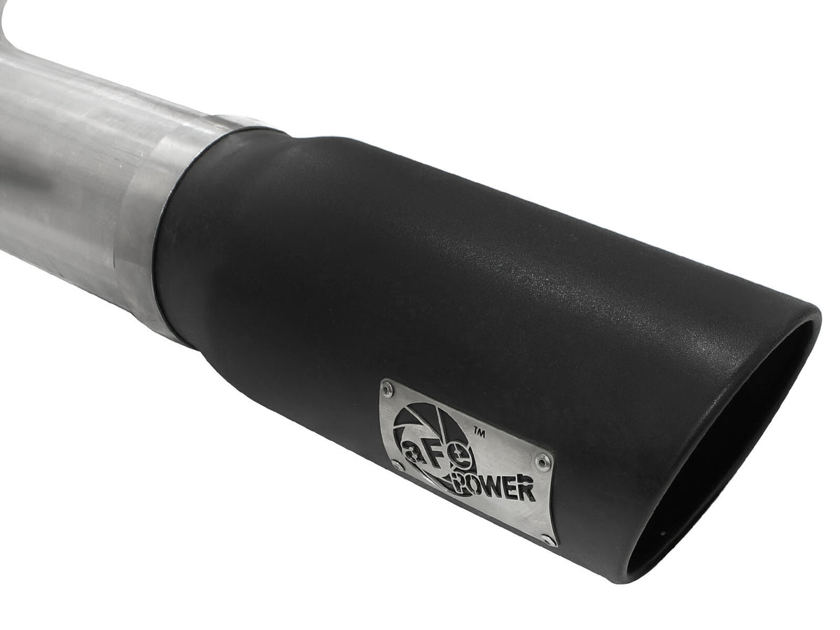 Atlas 5 Inch Aluminized Steel Dpf-Back Exhaust System w/Black Tip Dodge Ram Diesel Trucks 13-18 L6-6.7L (td)160.5/160 Inch Wheel-Base aFe Power-5
