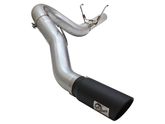 Atlas 5 Inch Aluminized Steel Dpf-Back Exhaust System w/Black Tip Dodge Ram Diesel Trucks 13-18 L6-6.7L (td) Crew Cab aFe Power