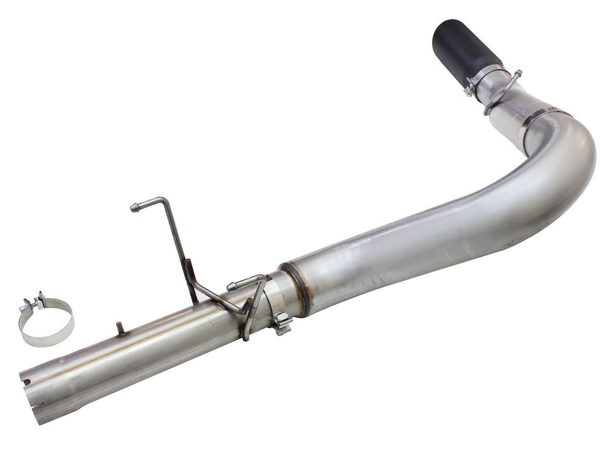 Atlas 5 Inch Aluminized Steel Dpf-Back Exhaust System w/Black Tip Dodge Ram Diesel Trucks 13-18 L6-6.7L (td) Crew Cab aFe Power-1