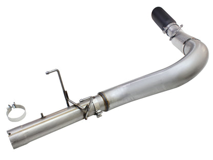Atlas 5 Inch Aluminized Steel Dpf-Back Exhaust System w/Black Tip Dodge Ram Diesel Trucks 13-18 L6-6.7L (td) Crew Cab aFe Power-1