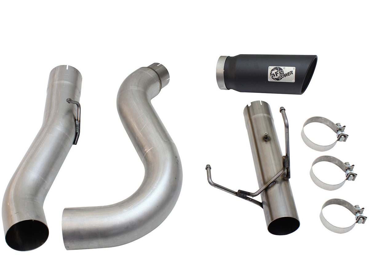 Atlas 5 Inch Aluminized Steel Dpf-Back Exhaust System w/Black Tip Dodge Ram Diesel Trucks 13-18 L6-6.7L (td) Crew Cab aFe Power-6