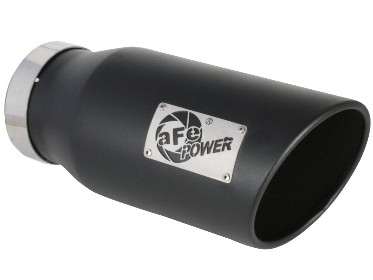 Atlas 5 Inch Aluminized Steel Dpf-Back Exhaust System w/Black Tip Ram Diesel Trucks 19-26 L6-6.7L (td) Crew Cab, Long Bed 8' Box 169 Inch Wheelbase Models aFe Power-1