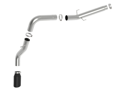Atlas 5 Inch Aluminized Steel Dpf-Back Exhaust System w/Black Tip Ram Diesel Trucks 19-26 L6-6.7L (td) Crew Cab, Long Bed 8' Box 169 Inch Wheelbase Models aFe Power-2