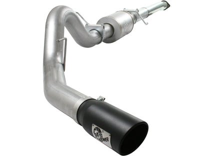 Atlas 4 Inch Aluminized Steel Cat-Back Exhaust System w/ Muffler & Tip Ford F-150 11-14 V6-3.5L (tt) aFe Power-3