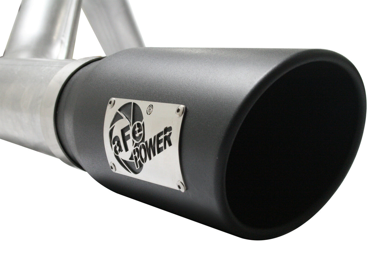 Atlas 4 Inch Aluminized Steel Cat-Back Exhaust System w/ Muffler & Tip Ford F-150 11-14 V6-3.5L (tt) aFe Power-7