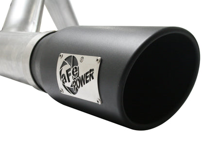 Atlas 4 Inch Aluminized Steel Cat-Back Exhaust System w/ Muffler & Tip Ford F-150 11-14 V6-3.5L (tt) aFe Power-7