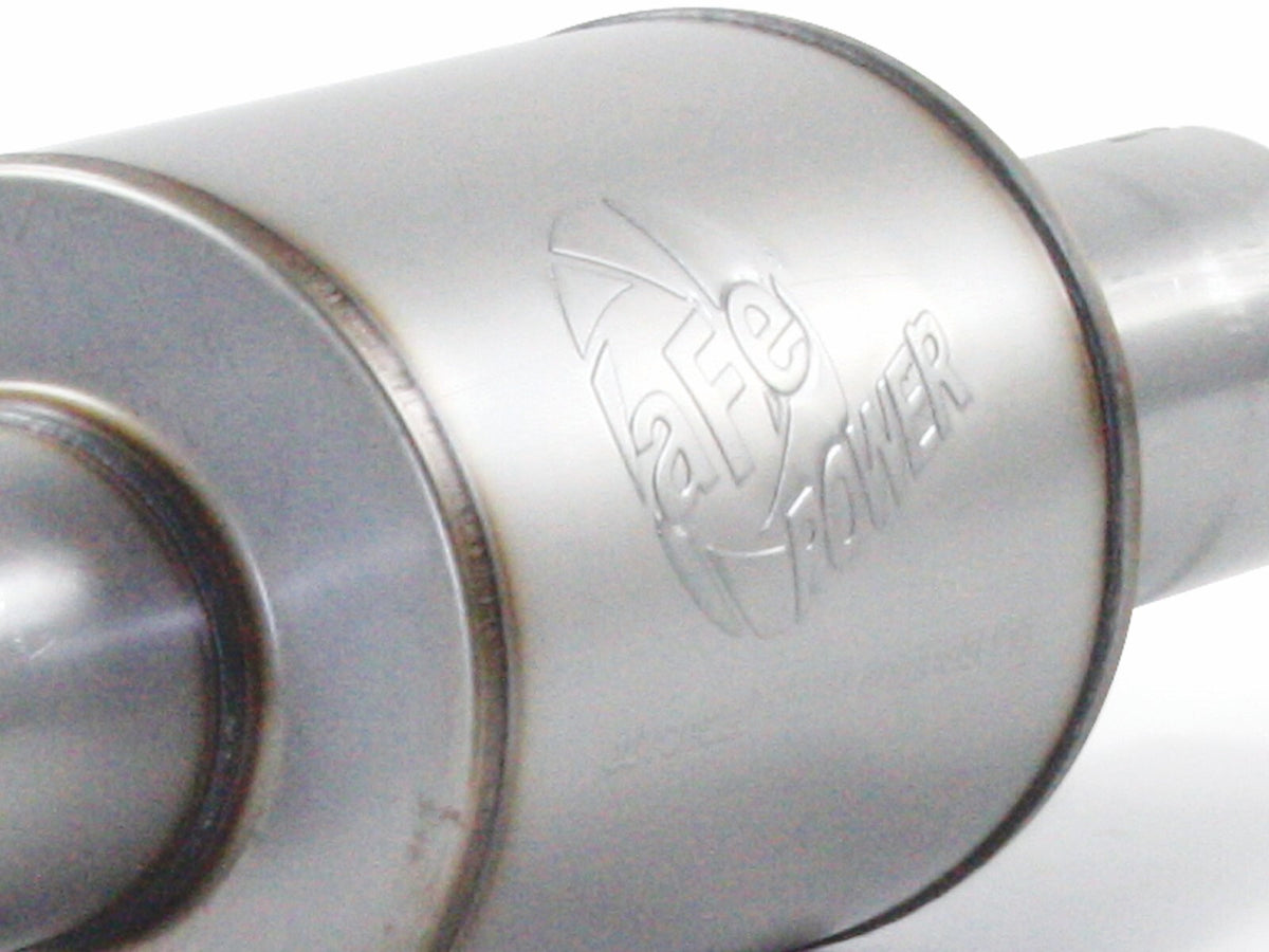 Atlas 4 Inch Aluminized Steel Cat-Back Exhaust System w/ Muffler & Tip Ford F-150 11-14 V6-3.5L (tt) aFe Power-1