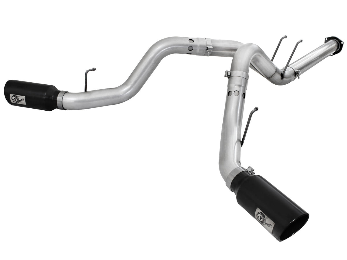 Atlas 4 Inch Aluminized Steel Dpf-Back Exhaust System w/ Tip Ford Diesel Trucks 11-14 V8-6.7L (td) aFe Power-6