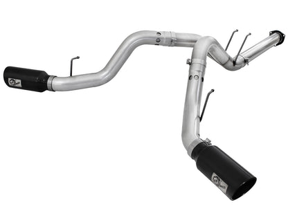 Atlas 4 Inch Aluminized Steel Dpf-Back Exhaust System w/ Tip Ford Diesel Trucks 11-14 V8-6.7L (td) aFe Power-6