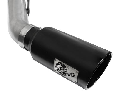 Atlas 4 Inch Aluminized Steel Dpf-Back Exhaust System w/ Tip Ford Diesel Trucks 11-14 V8-6.7L (td) aFe Power-11