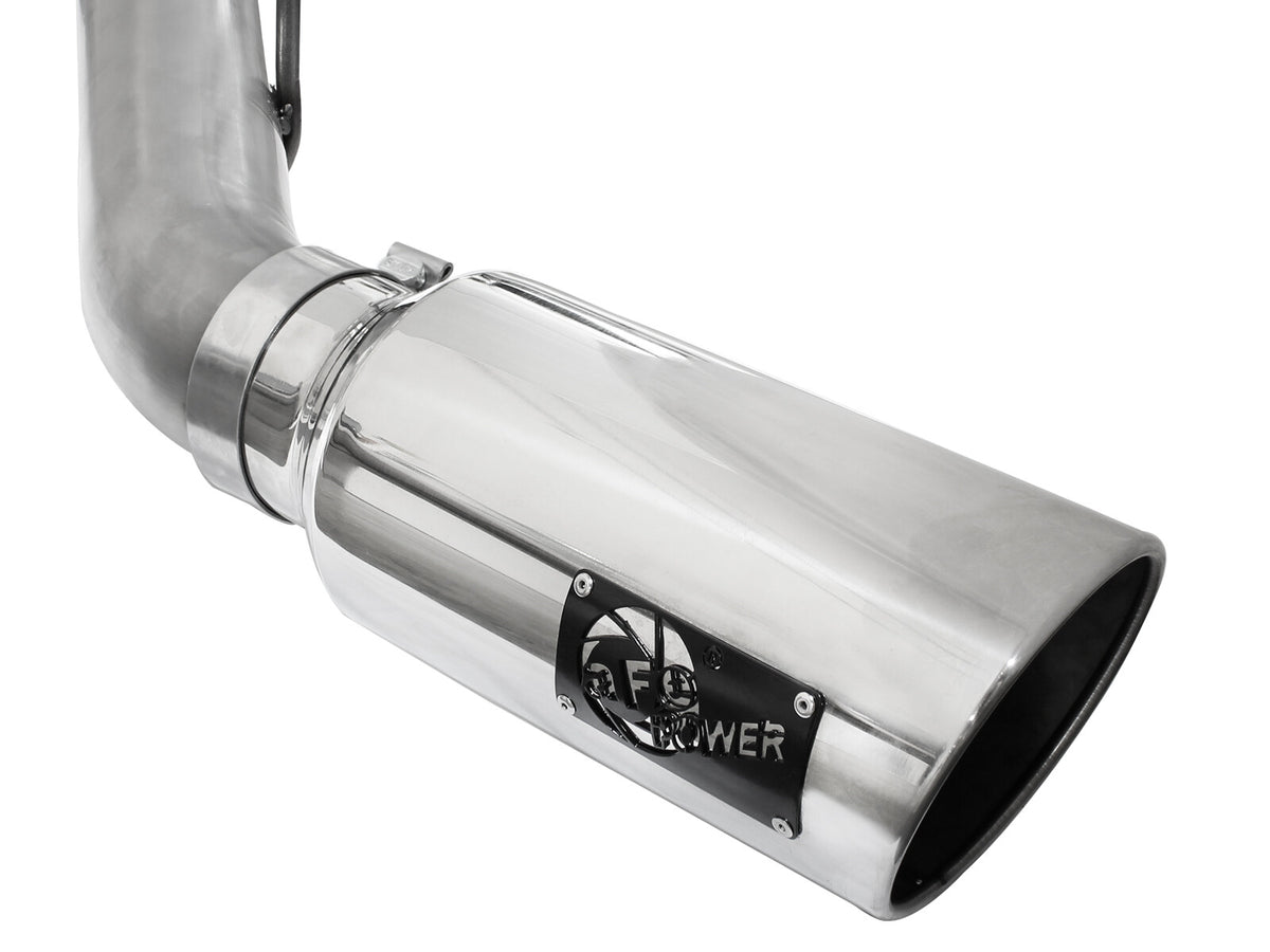 Atlas 4 Inch Aluminized Steel Dpf-Back Exhaust System w/ Tip Ford Diesel Trucks 11-14 V8-6.7L (td) aFe Power-5