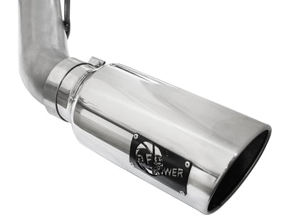 Atlas 4 Inch Aluminized Steel Dpf-Back Exhaust System w/ Tip Ford Diesel Trucks 11-14 V8-6.7L (td) aFe Power-5