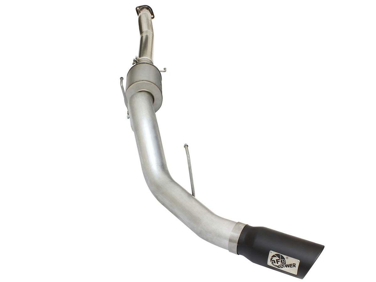Atlas 4 Inch Aluminized Steel Cat-Back Exhaust System w/ Muffler & Black Tip Ford F-150 15-20 V6-2.7L/3.5L (tt) aFe Power-1