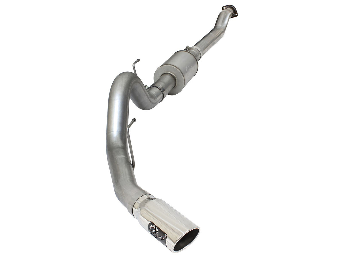 Atlas 4 Inch Aluminized Steel Cat-Back Exhaust System w/ Muffler & Polished Tip Ford F-150 15-19 V6-2.7L/3.5L (tt) aFe Power