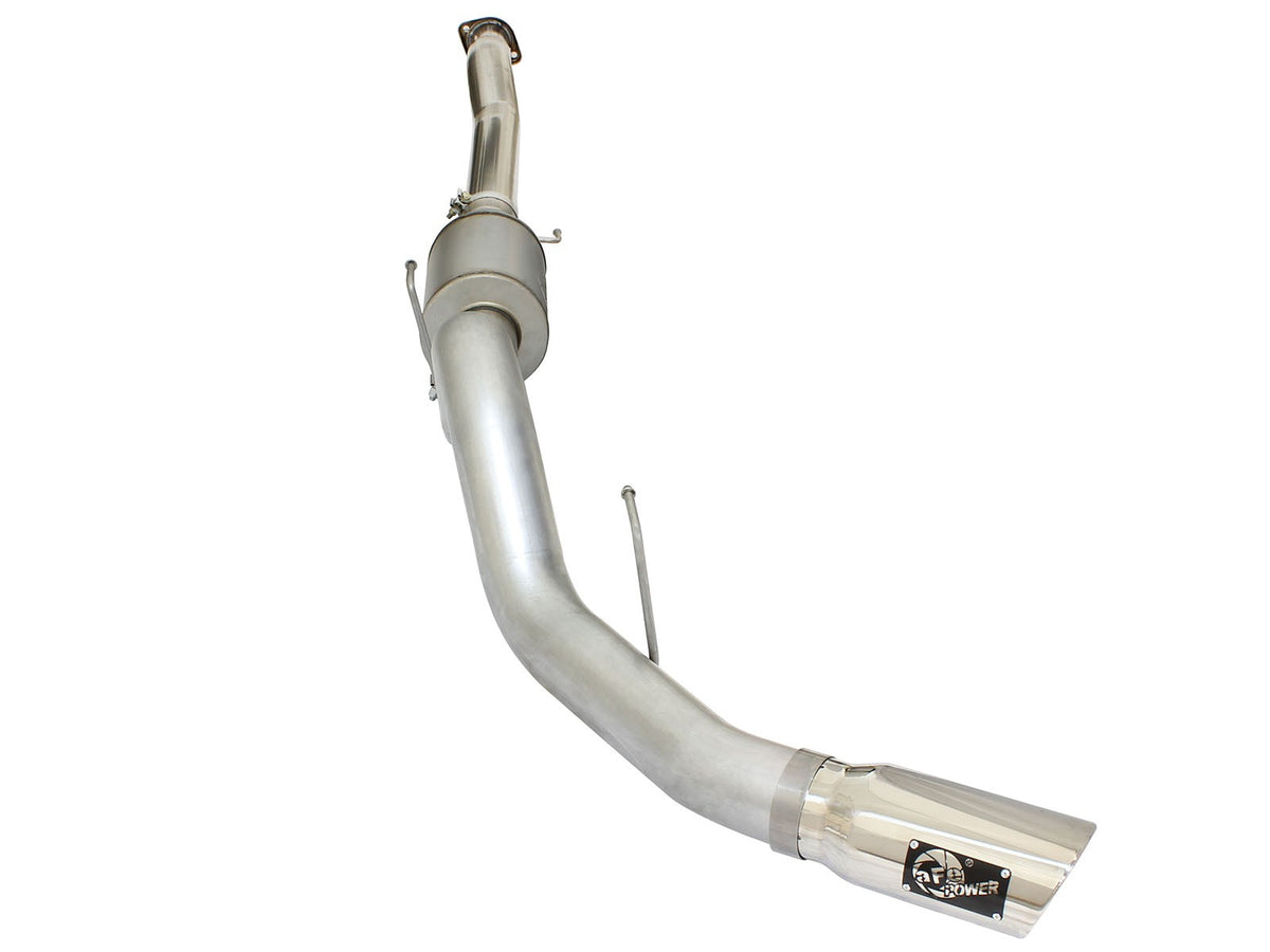 Atlas 4 Inch Aluminized Steel Cat-Back Exhaust System w/ Muffler & Polished Tip Ford F-150 15-19 V6-2.7L/3.5L (tt) aFe Power-1