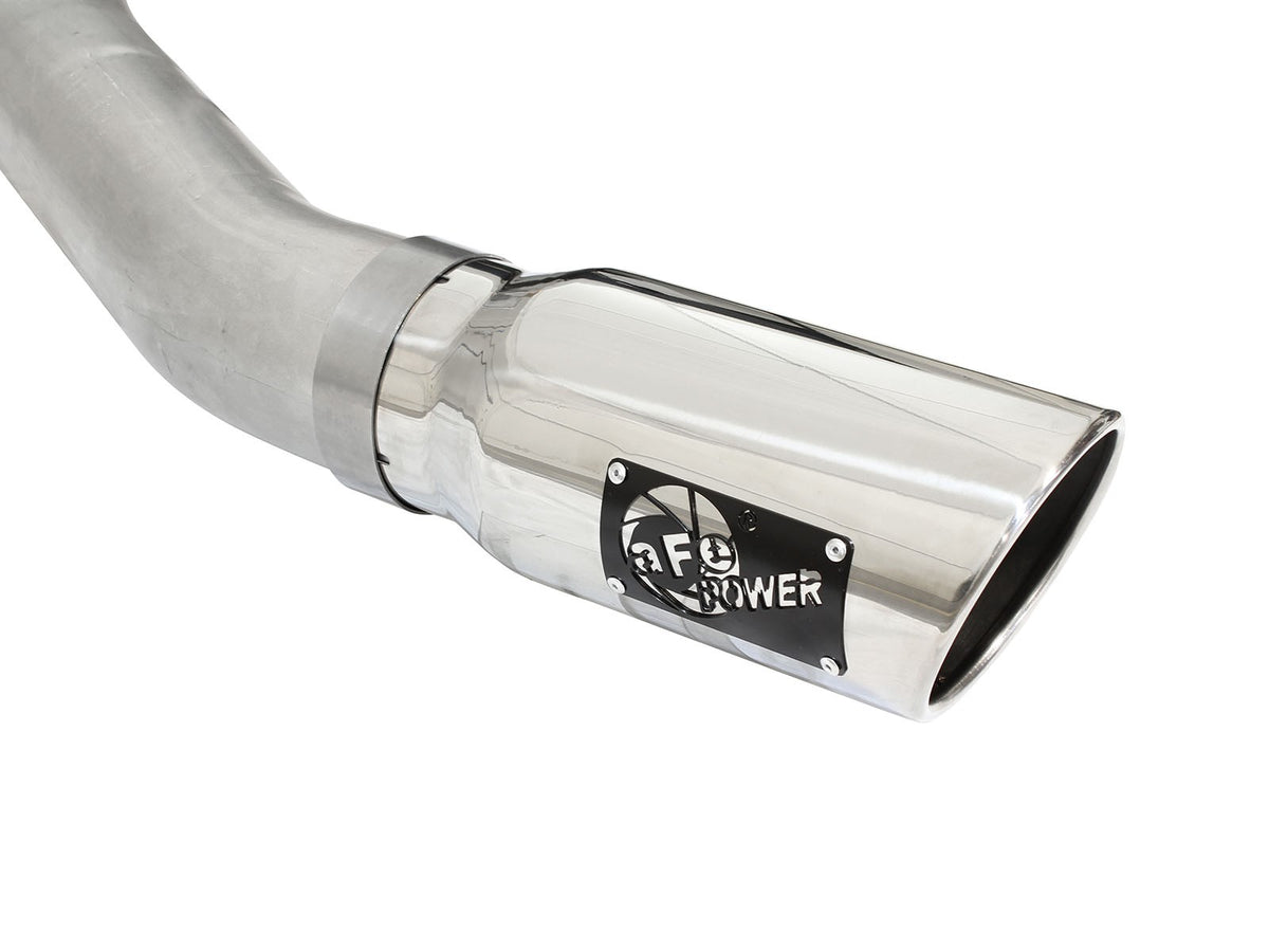 Atlas 4 Inch Aluminized Steel Cat-Back Exhaust System w/ Muffler & Polished Tip Ford F-150 15-19 V6-2.7L/3.5L (tt) aFe Power-3