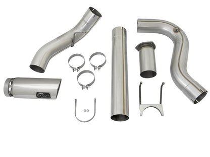 Atlas 5 Inch Aluminized Steel Dpf-Back Exhaust System w/ Tip Ford Diesel Trucks 17-26 V8-6.7L (td) aFe Power-6