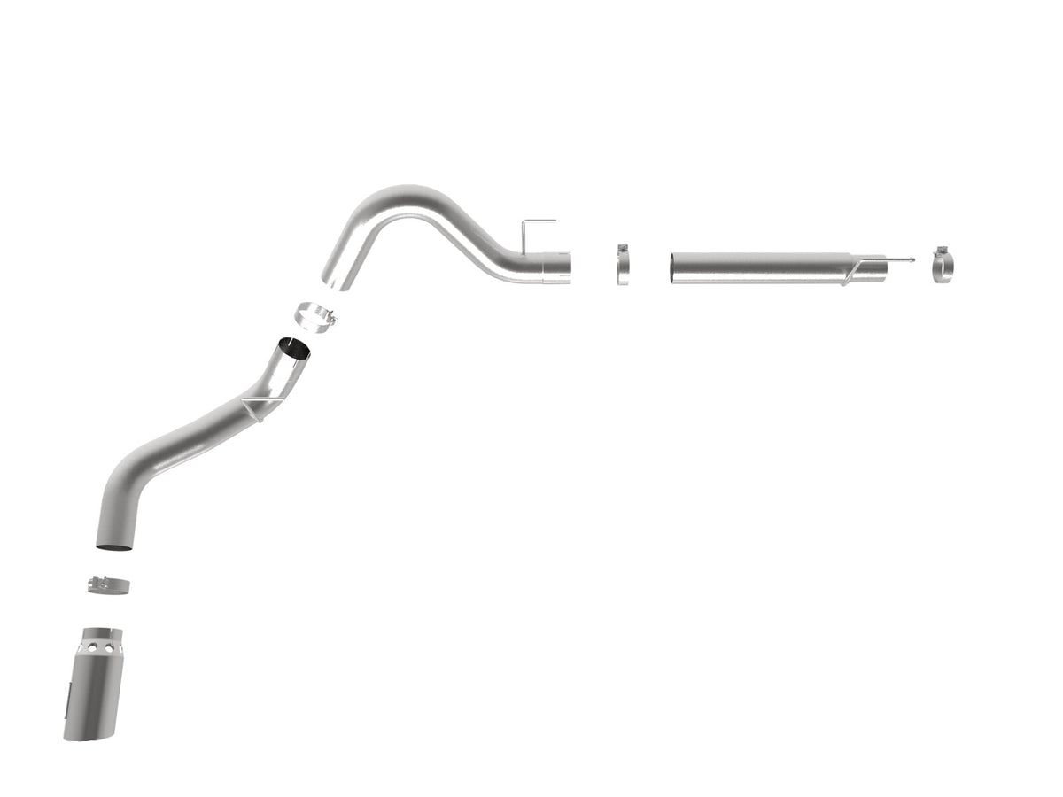 Atlas 4 Inch Aluminized Steel Dpf-Back Exhaust System w/ Tip Ford F-150 18-20 V6-3.0L (td) aFe Power-4