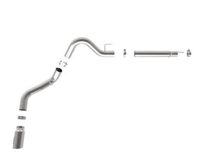 Atlas 4 Inch Aluminized Steel Dpf-Back Exhaust System w/ Tip Ford F-150 18-20 V6-3.0L (td) aFe Power-4