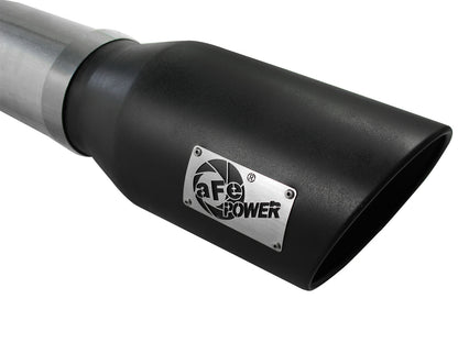 Atlas 5 Inch Aluminized Steel Dpf-Back Exhaust System w/Tip GM Diesel Trucks 07.5-10 V8-6.6L (td) Lmm aFe Power-7