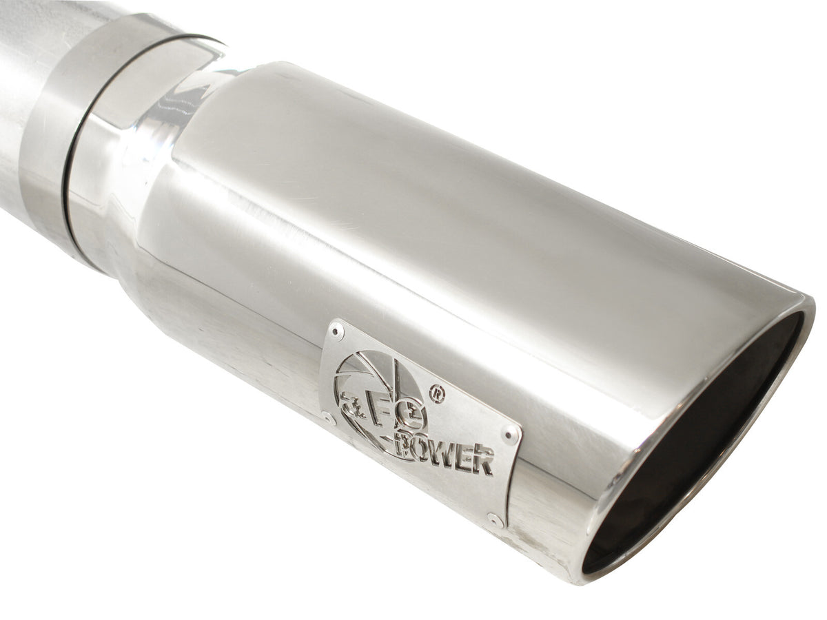 Atlas 5 Inch Aluminized Steel Dpf-Back Exhaust System w/ Tip GM Diesel Trucks 11-16 V8-6.6L (td) Lml aFe Power-3