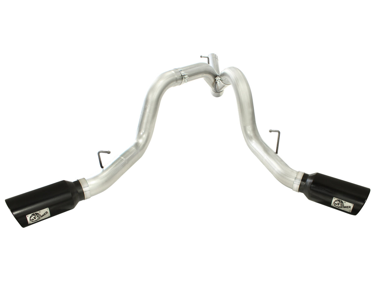 Atlas 4 Inch Aluminized Steel Dpf-Back Exhaust System w/ Tip GM Diesel Trucks 11-16 V8-6.6L (td) Lml aFe Power-6