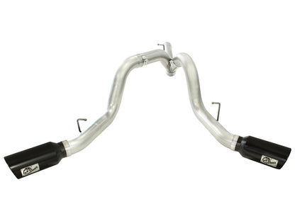 Atlas 4 Inch Aluminized Steel Dpf-Back Exhaust System w/ Tip GM Diesel Trucks 11-16 V8-6.6L (td) Lml aFe Power-6