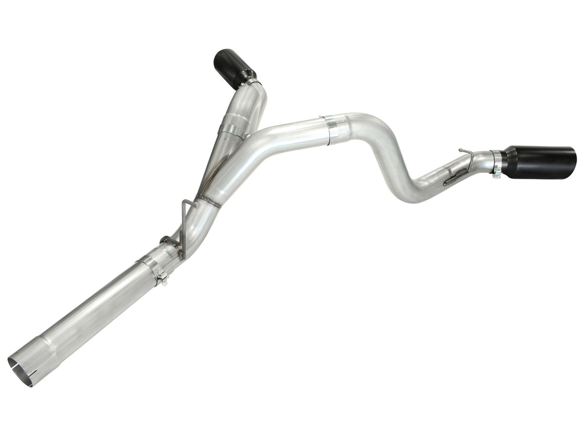 Atlas 4 Inch Aluminized Steel Dpf-Back Exhaust System w/ Tip GM Diesel Trucks 11-16 V8-6.6L (td) Lml aFe Power-7