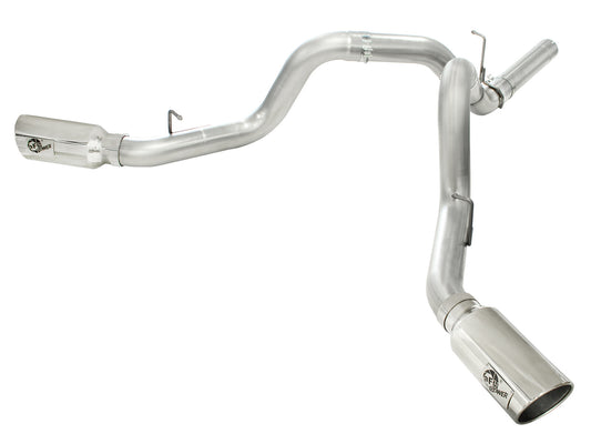 Atlas 4 Inch Aluminized Steel Dpf-Back Exhaust System w/ Tip GM Diesel Trucks 11-16 V8-6.6L (td) Lml aFe Power