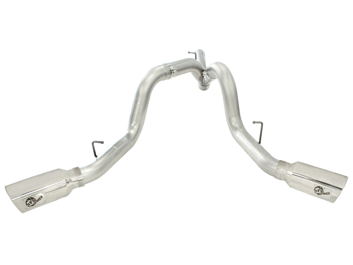 Atlas 4 Inch Aluminized Steel Dpf-Back Exhaust System w/ Tip GM Diesel Trucks 11-16 V8-6.6L (td) Lml aFe Power-1
