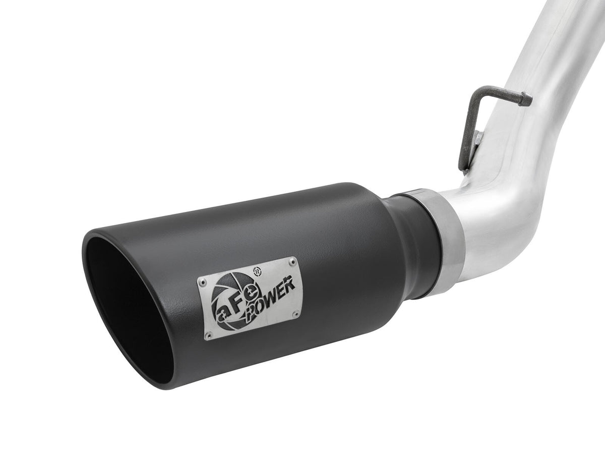 Atlas 4 Inch Aluminized Steel Dpf-Back Exhaust System w/Black Tip GM Diesel Trucks 2016 V8-6.6L (td) Lml aFe Power-2