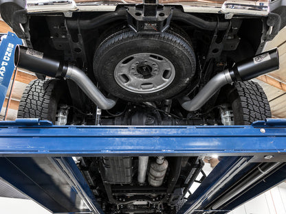 Atlas 4 Inch Aluminized Steel Dpf-Back Exhaust System w/Black Tip GM Diesel Trucks 2016 V8-6.6L (td) Lml aFe Power-5