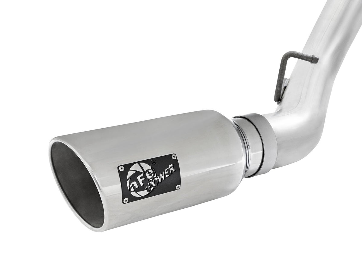 Atlas 4 Inch Aluminized Steel Dpf-Back Exhaust System w/Polished Tip GM Diesel Trucks 2016 V8-6.6L (td) Lml aFe Power-2