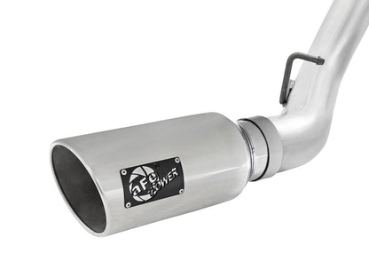 Atlas 4 Inch Aluminized Steel Dpf-Back Exhaust System w/Polished Tip GM Diesel Trucks 2016 V8-6.6L (td) Lml aFe Power-2