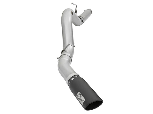 Atlas 5 Inch Aluminized Steel Dpf-Back Exhaust System w/Black Tip GM Diesel Trucks 2016 V8-6.6L (td) Lml aFe Power