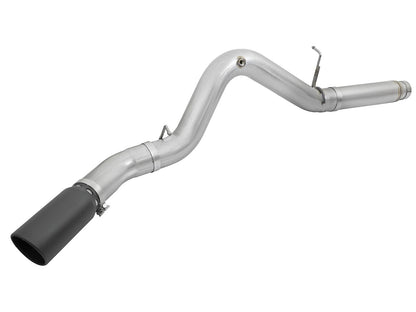 Atlas 5 Inch Aluminized Steel Dpf-Back Exhaust System w/Black Tip GM Diesel Trucks 2016 V8-6.6L (td) Lml aFe Power-1