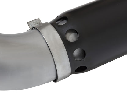 Atlas 5 Inch Aluminized Steel Dpf-Back Exhaust System w/Black Tip GM Diesel Trucks 2016 V8-6.6L (td) Lml aFe Power-4