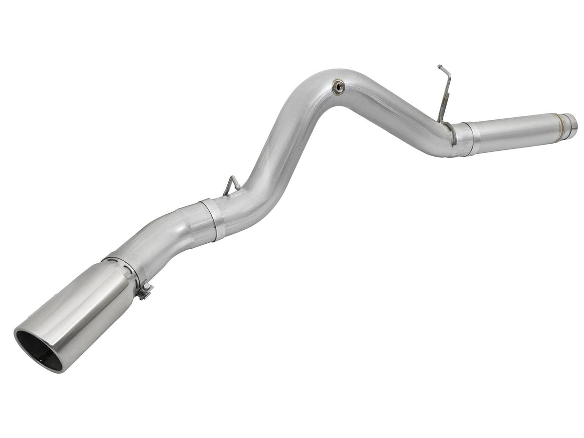Atlas 5 Inch Aluminized Steel Dpf-Back Exhaust System w/Polished Tip GM Diesel Trucks 2016 V8-6.6L (td) Lml aFe Power-1
