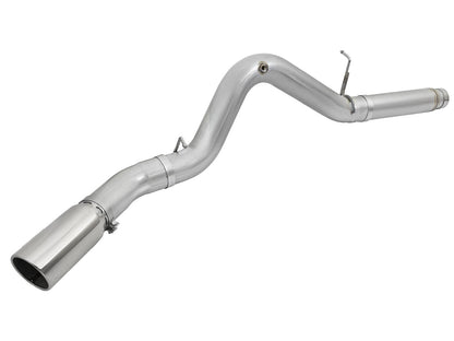 Atlas 5 Inch Aluminized Steel Dpf-Back Exhaust System w/Polished Tip GM Diesel Trucks 2016 V8-6.6L (td) Lml aFe Power-1