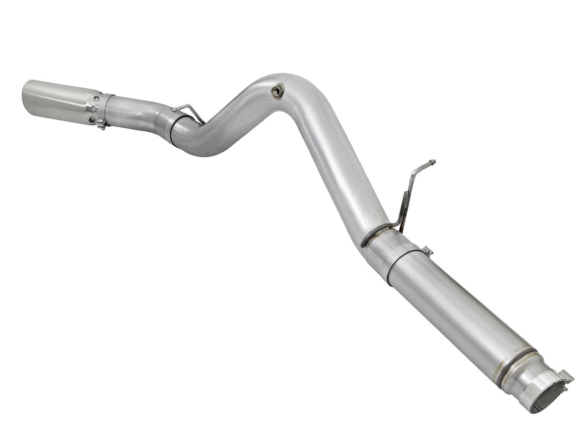 Atlas 5 Inch Aluminized Steel Dpf-Back Exhaust System w/Polished Tip GM Diesel Trucks 2016 V8-6.6L (td) Lml aFe Power-2