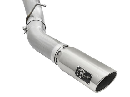 Atlas 5 Inch Aluminized Steel Dpf-Back Exhaust System w/Polished Tip GM Diesel Trucks 2016 V8-6.6L (td) Lml aFe Power-3