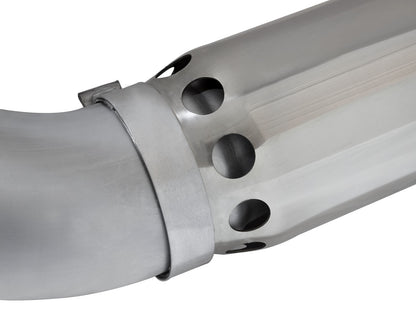 Atlas 5 Inch Aluminized Steel Dpf-Back Exhaust System w/Polished Tip GM Diesel Trucks 2016 V8-6.6L (td) Lml aFe Power-4