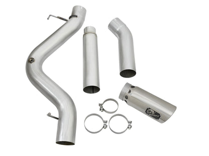 Atlas 5 Inch Aluminized Steel Dpf-Back Exhaust System w/Polished Tip GM Diesel Trucks 2016 V8-6.6L (td) Lml aFe Power-5
