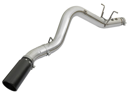 Atlas 4 Inch Aluminized Steel Dpf-Back Exhaust System w/Black Tip GM Diesel Trucks 17-19 V8-6.6L (td) L5P aFe Power-1
